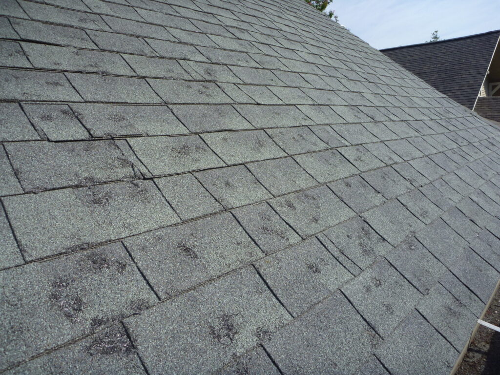 hail damage on a roof